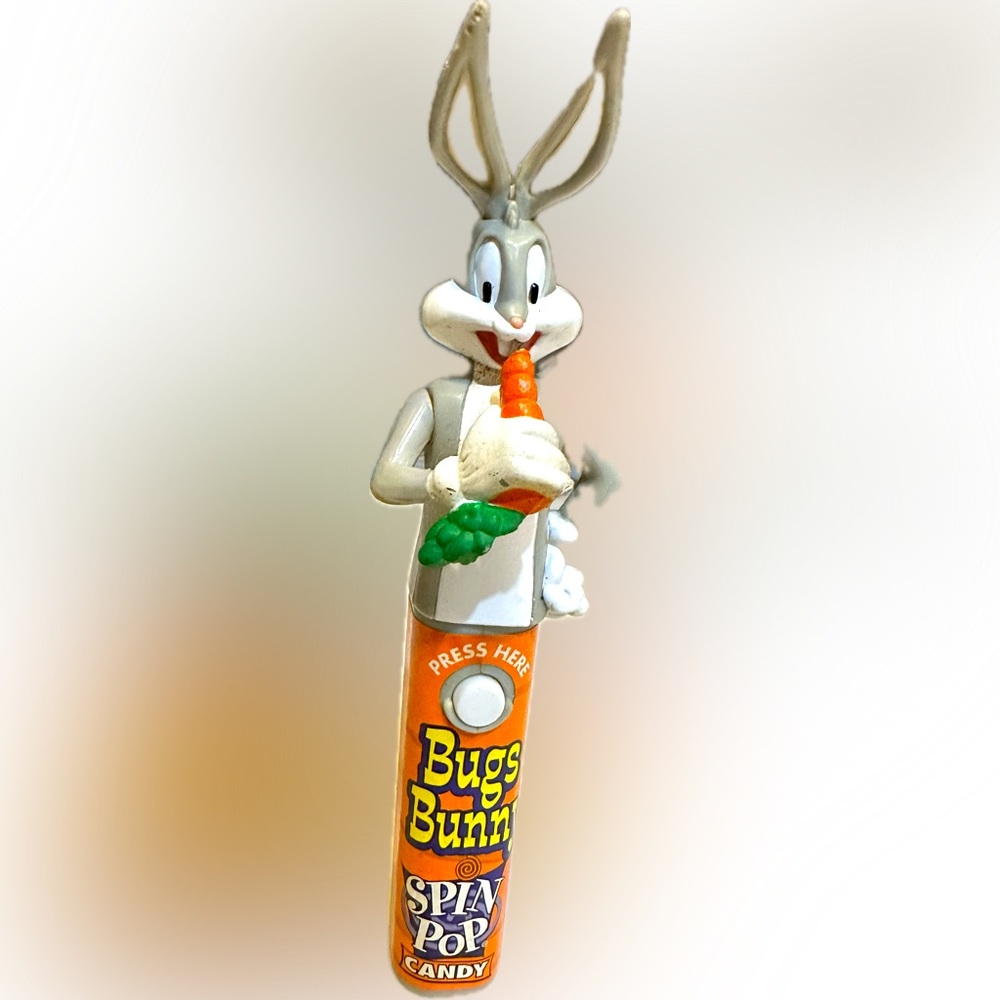 VTG BUGS BUNNY SPIN POP CANDY WARNER BROS CARTOON LOONEY TUNES LOLLY POP SUCKER